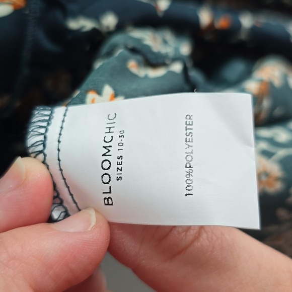 BloomChic Green Smock-Top Short Sleeve Dress - US 14/16 - NWT - Picture 10 of 16